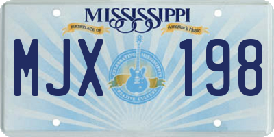 MS license plate MJX198