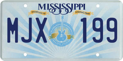 MS license plate MJX199