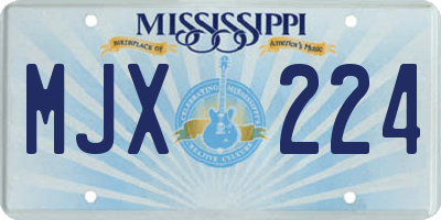 MS license plate MJX224
