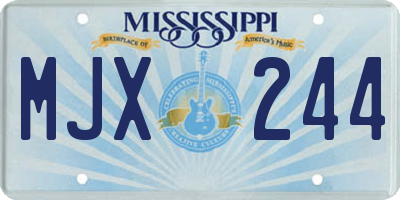 MS license plate MJX244