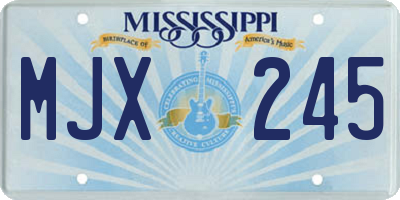 MS license plate MJX245