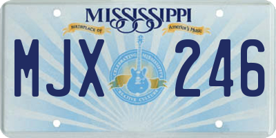 MS license plate MJX246