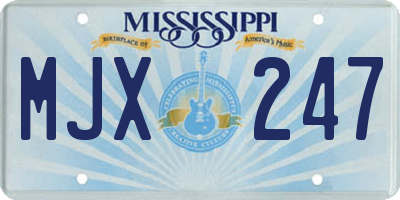 MS license plate MJX247