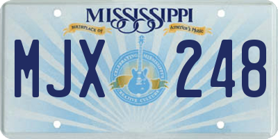 MS license plate MJX248