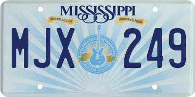 MS license plate MJX249