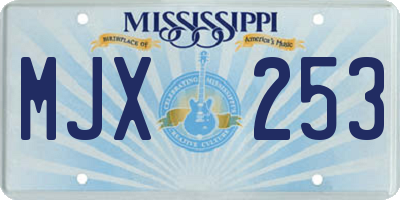 MS license plate MJX253