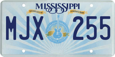 MS license plate MJX255