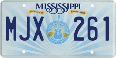 MS license plate MJX261