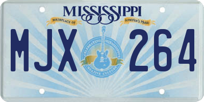 MS license plate MJX264