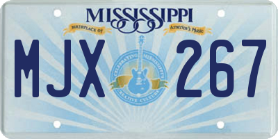 MS license plate MJX267