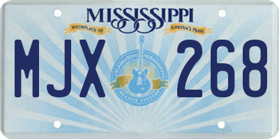 MS license plate MJX268
