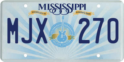 MS license plate MJX270