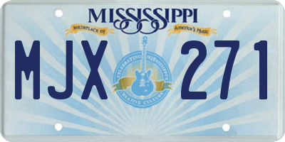 MS license plate MJX271