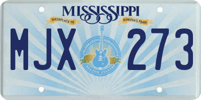 MS license plate MJX273