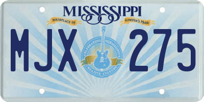 MS license plate MJX275