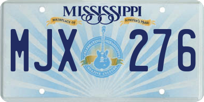 MS license plate MJX276