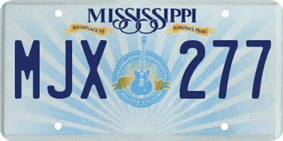 MS license plate MJX277