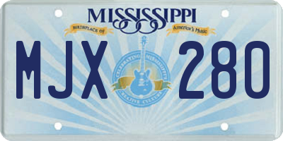MS license plate MJX280