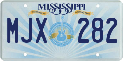 MS license plate MJX282