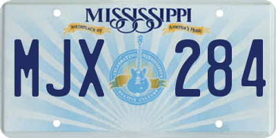 MS license plate MJX284