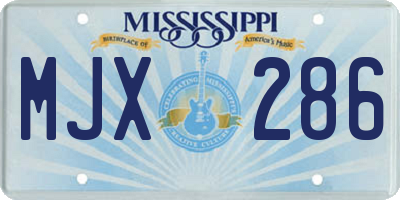 MS license plate MJX286