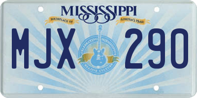 MS license plate MJX290