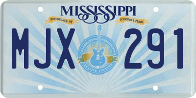 MS license plate MJX291