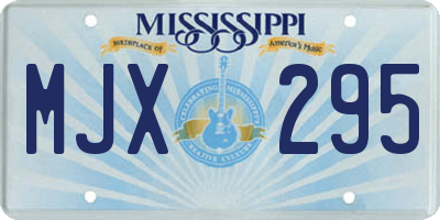 MS license plate MJX295