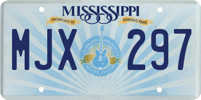 MS license plate MJX297