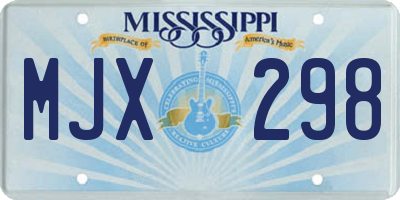 MS license plate MJX298