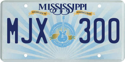 MS license plate MJX300