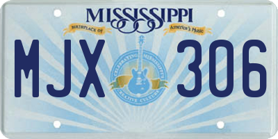 MS license plate MJX306