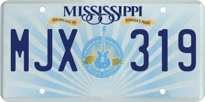 MS license plate MJX319