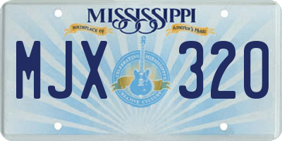 MS license plate MJX320