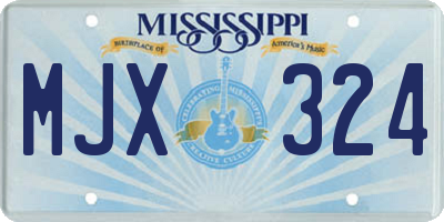 MS license plate MJX324