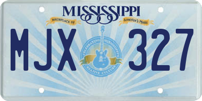 MS license plate MJX327