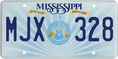 MS license plate MJX328