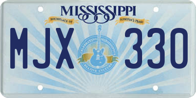 MS license plate MJX330
