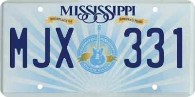 MS license plate MJX331