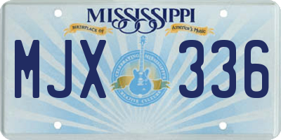 MS license plate MJX336