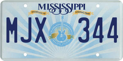 MS license plate MJX344