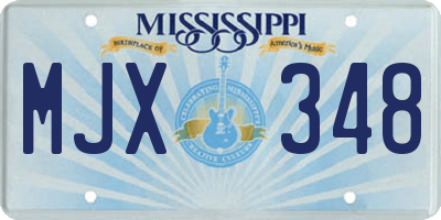 MS license plate MJX348