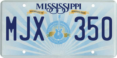 MS license plate MJX350