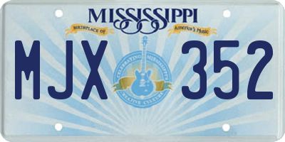 MS license plate MJX352