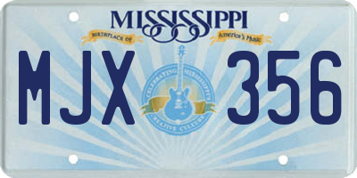MS license plate MJX356