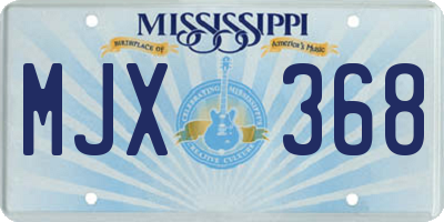 MS license plate MJX368