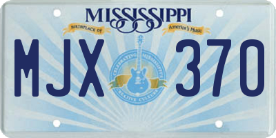 MS license plate MJX370