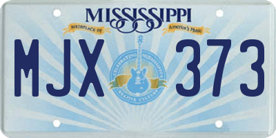 MS license plate MJX373