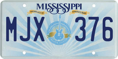 MS license plate MJX376