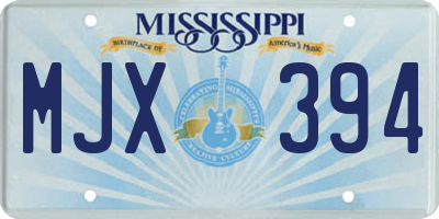 MS license plate MJX394